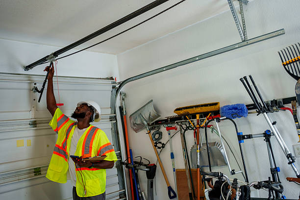 Professional Garage Door Maintenance technician working in Heber, CA